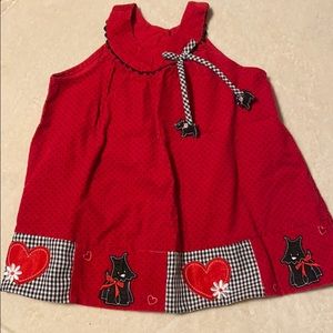 Adorable red corduroy jumper